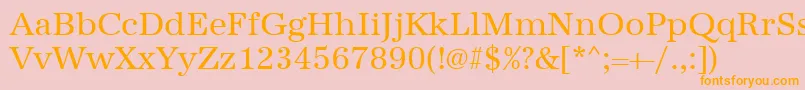 Urwantiquat Font – Orange Fonts on Pink Background