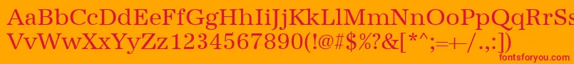 Urwantiquat Font – Red Fonts on Orange Background