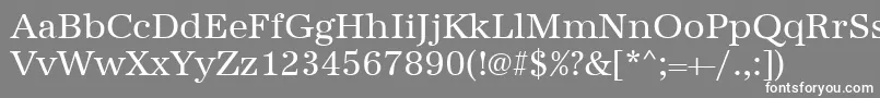 フォントUrwantiquat – 灰色の背景に白い文字