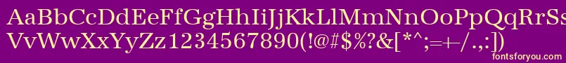 Urwantiquat Font – Yellow Fonts on Purple Background