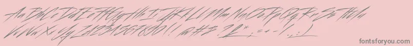 Beastform-Schriftart – Graue Schriften auf rosa Hintergrund