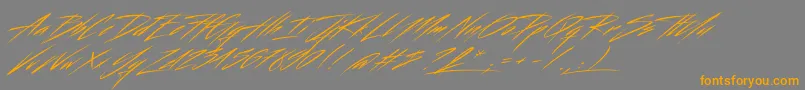 Beastform Font – Orange Fonts on Gray Background