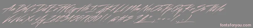 Beastform Font – Pink Fonts on Gray Background