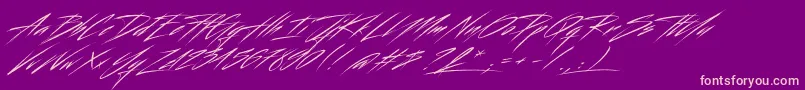 Beastform Font – Pink Fonts on Purple Background