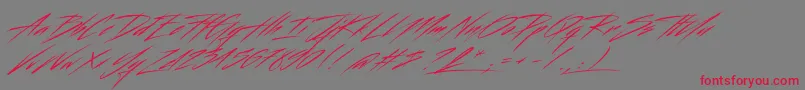Beastform Font – Red Fonts on Gray Background
