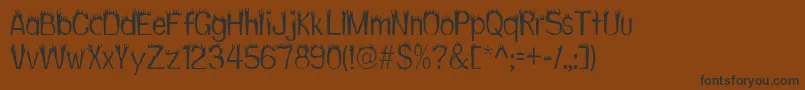 Hothead Font – Black Fonts on Brown Background
