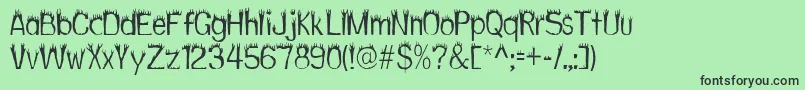 Hothead Font – Black Fonts on Green Background