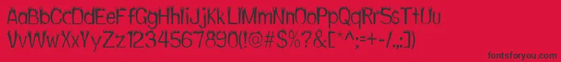 Hothead Font – Black Fonts on Red Background