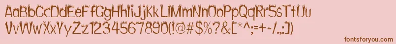 fuente Hothead – Fuentes Marrones Sobre Fondo Rosa
