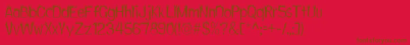 Hothead Font – Brown Fonts on Red Background