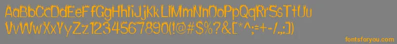 Hothead Font – Orange Fonts on Gray Background