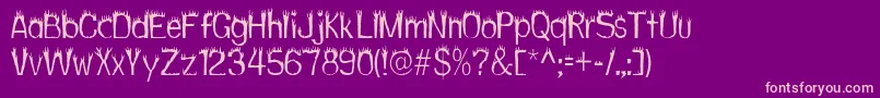 Hothead Font – Pink Fonts on Purple Background