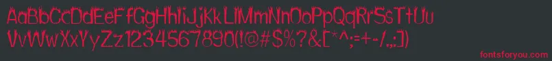 Hothead Font – Red Fonts on Black Background