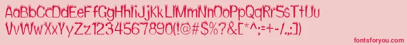 Hothead Font – Red Fonts on Pink Background