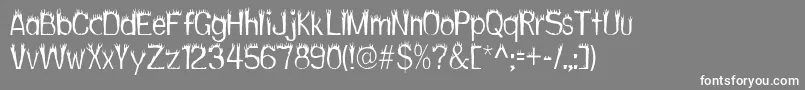 Hothead Font – White Fonts on Gray Background