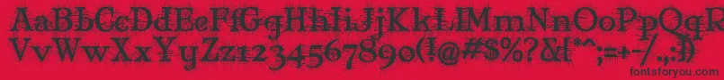 Mjdeg Font – Black Fonts on Red Background