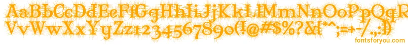 Mjdeg-Schriftart – Orangefarbene Schriften auf weißem Hintergrund