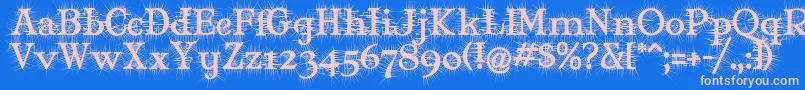 Шрифт Mjdeg – розовые шрифты на синем фоне