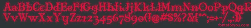 Mjdeg Font – Red Fonts on Black Background