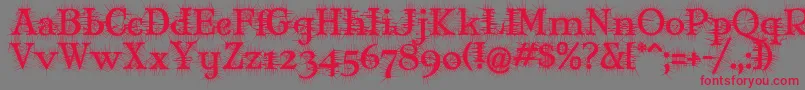 Mjdeg Font – Red Fonts on Gray Background
