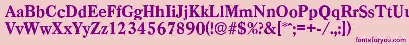 CasadserialXboldRegular Font – Purple Fonts on Pink Background