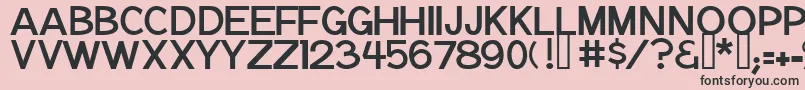 Шрифт NotationJl – чёрные шрифты на розовом фоне