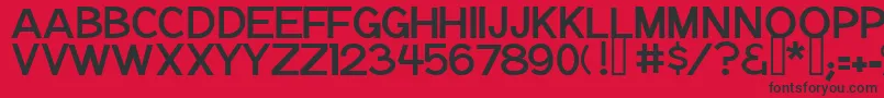 NotationJl Font – Black Fonts on Red Background