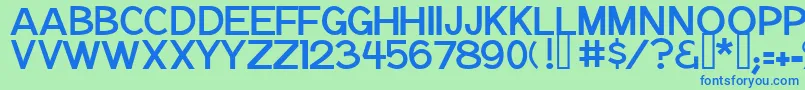 NotationJl Font – Blue Fonts on Green Background