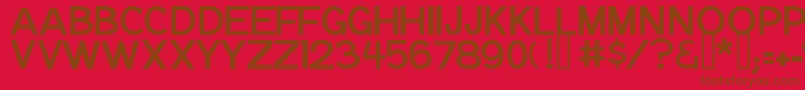 NotationJl Font – Brown Fonts on Red Background