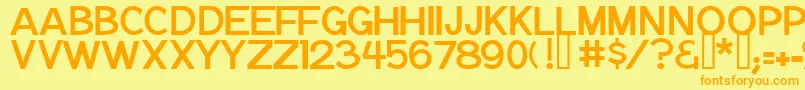 NotationJl Font – Orange Fonts on Yellow Background