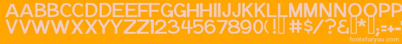 NotationJl Font – Pink Fonts on Orange Background