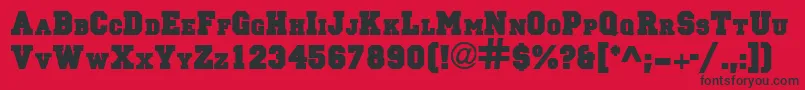 PrincipalsolidRegularDb Font – Black Fonts on Red Background