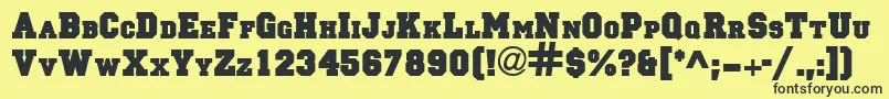 PrincipalsolidRegularDb Font – Black Fonts on Yellow Background