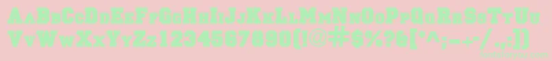 PrincipalsolidRegularDb-Schriftart – Grüne Schriften auf rosa Hintergrund