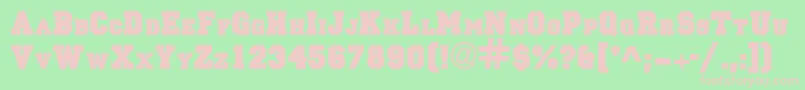 PrincipalsolidRegularDb Font – Pink Fonts on Green Background