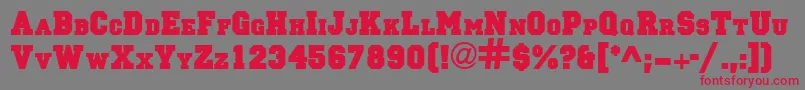 PrincipalsolidRegularDb Font – Red Fonts on Gray Background