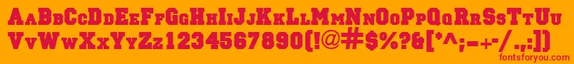 PrincipalsolidRegularDb Font – Red Fonts on Orange Background