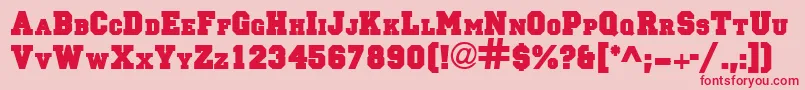 PrincipalsolidRegularDb Font – Red Fonts on Pink Background