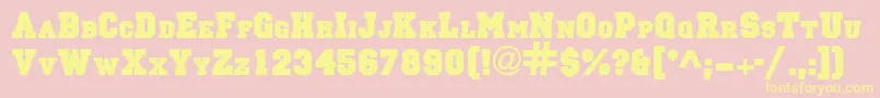 PrincipalsolidRegularDb Font – Yellow Fonts on Pink Background