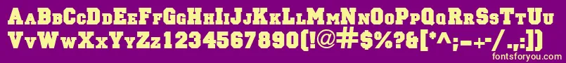 PrincipalsolidRegularDb Font – Yellow Fonts on Purple Background