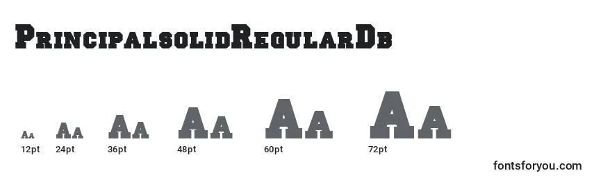 Размеры шрифта PrincipalsolidRegularDb