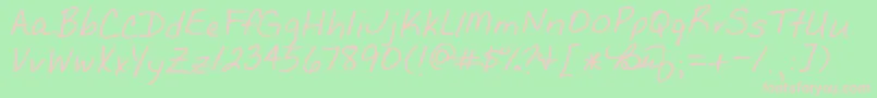 TheBettyFont Font – Pink Fonts on Green Background