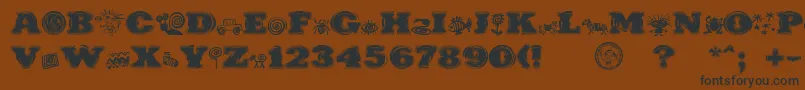 PuchakhonHypnosis Font – Black Fonts on Brown Background