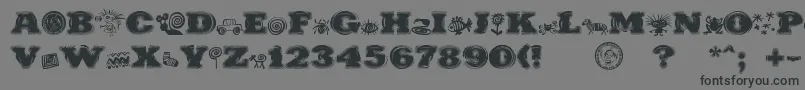 Шрифт PuchakhonHypnosis – чёрные шрифты на сером фоне