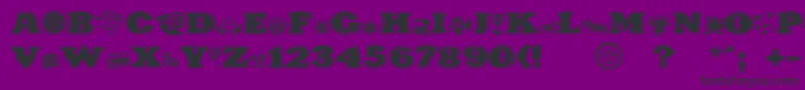 PuchakhonHypnosis Font – Black Fonts on Purple Background