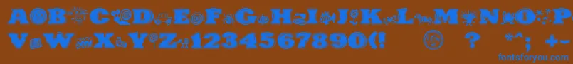 PuchakhonHypnosis Font – Blue Fonts on Brown Background