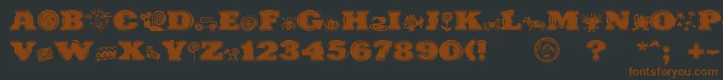 PuchakhonHypnosis Font – Brown Fonts on Black Background