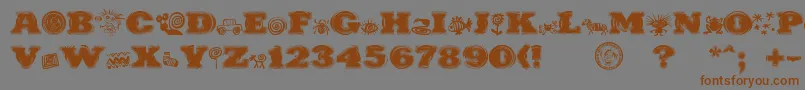 PuchakhonHypnosis Font – Brown Fonts on Gray Background