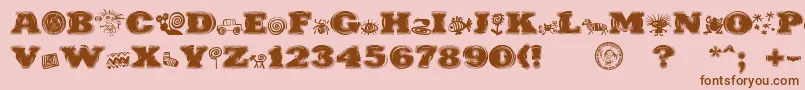 Шрифт PuchakhonHypnosis – коричневые шрифты на розовом фоне