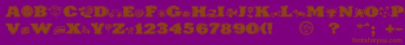 Шрифт PuchakhonHypnosis – коричневые шрифты на фиолетовом фоне